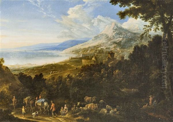 Kustenlandschaft Mit Personenstaffage - view 1
