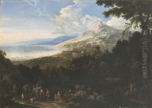 Kustenlandschaft Mit Personenstaffage by Jan Baptist Wans