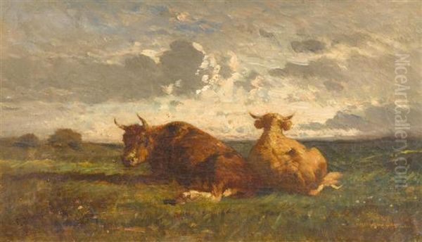 Two Cows At Pasture - view 1