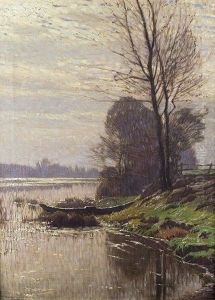 Abendlicht Am Rhein by Arthur Wansleben