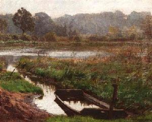 Boot Am Altwasser by Arthur Wansleben
