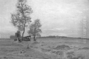 Niederrheinische Abendlandschaft by Arthur Wansleben