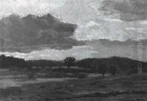 Abendliche Wiesenlandschaft by Arthur Wansleben