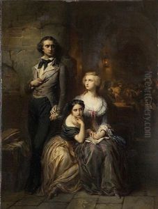 Andre De Chenier In The Saint-lazare Prison With The Duchess Of Saint-aignant, Madame De Coigny And Countess Sebastiani