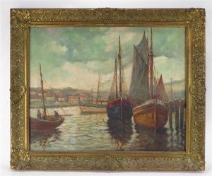 Harbor Scene by William Dudley Brunett Ward Jr.