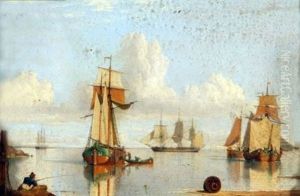 Shipping Lying In The Humber by John Ward Of Hull