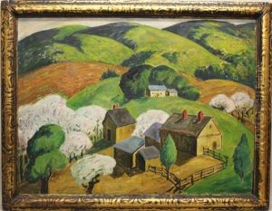 Landscape, Rolling Hills, Farm by Charles Ward