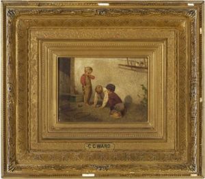 Playing In The Back Yard by Charles Caleb Ward