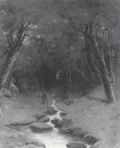 A Shady Pool by Charles Caleb Ward