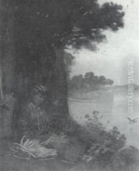 Indian Basket Weaver And Papoose - view 1