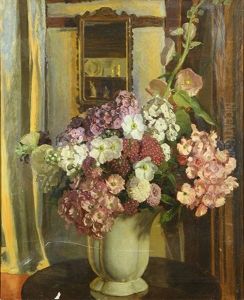 Still-life With Flowers In A Vase by Charles Daniel Ward