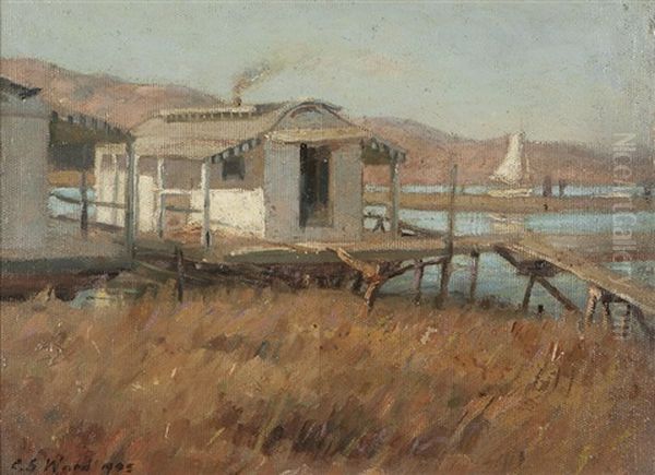 Fishing Shacks And Sailboat, Southern California - view 1