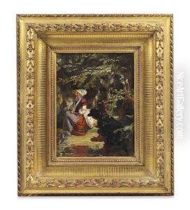 Furtive Glances And A Beautiful Reflection by Edward Matthew Ward