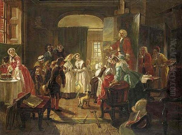 Hogarth's Studio, 1739. Holiday Visit Of Foundlings To View The Portrait Of Captain Coram - view 1
