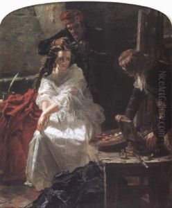 Charlotte Corday - Her Last Toilette Before Her Execution by Edward Matthew Ward