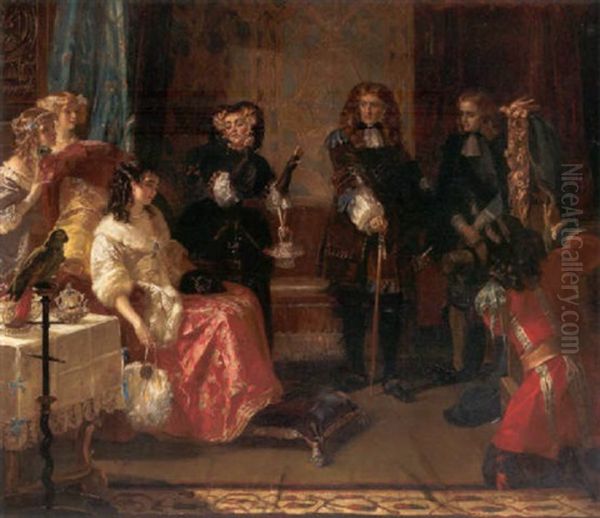Grinling Gibbons' First Introduction To The Royal Court - view 1