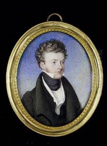 A Gentleman, Wearing Dark Grey Overcoat, Black Jacket, White Waistcoat And Black Stock