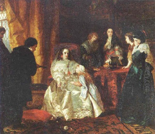 The Despair Of Henrietta Maria Over The Death Of Her Husband King Charles I - view 1