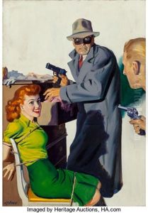 Somebody Stole My Gal, Private Detective Pulp Magazine Cover by Hugh J. Ward