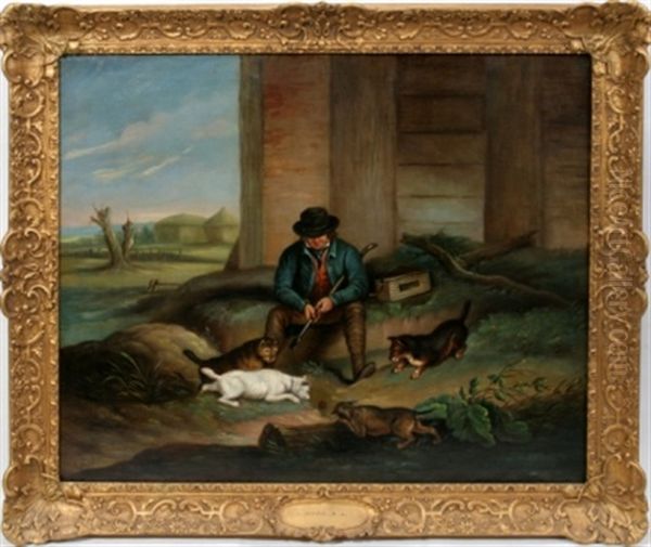 English Countryman With Dogs - view 1