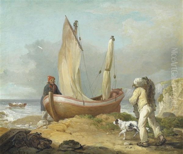 Fishermen With Their Boat - view 1
