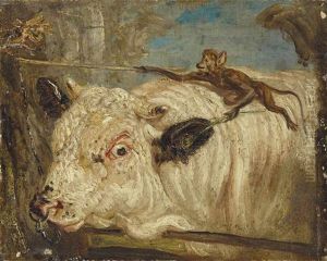 Un Taureau Et Un Singe ("tickling The Ear") by James Ward