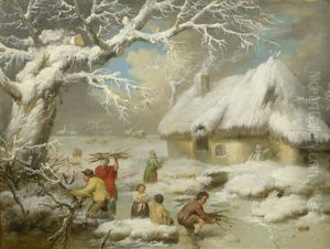 Faggot Gatherers In A Winter Landscape Faggot Gatherers In A Winter Landscape