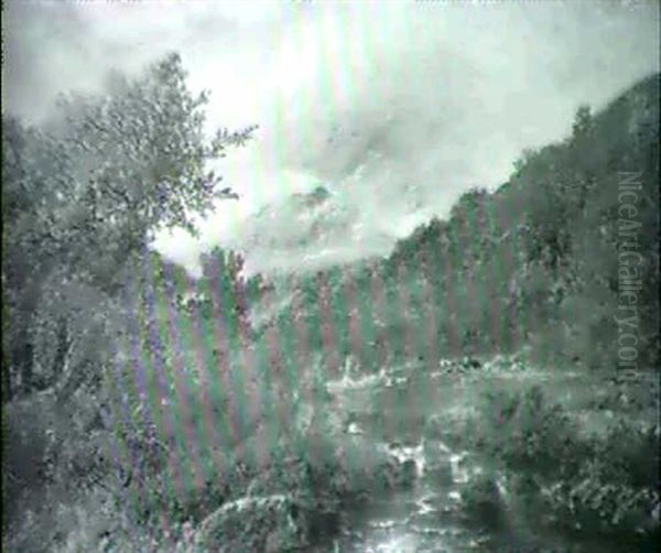 Engelskt Landskap Med Back Och Vilande Kor - view 1