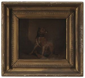 Terrier, In An Interior by Martin Theodore Ward