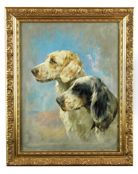 Study Of Two English Setters - view 1
