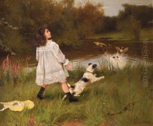Chasing Ducks by Arthur Wardle