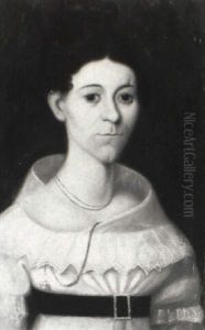 A Portrait Of A Dark-haired Woman Wearing A Gold Necklace