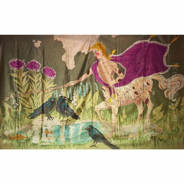 Young Centaur Angling For Gold Fish - view 1