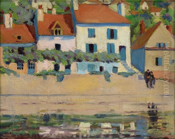 Waterfront, Semur, France - view 1