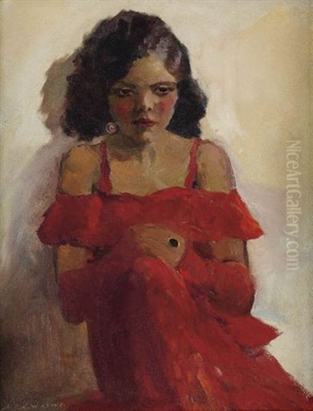 Girl In Red Dress - view 1