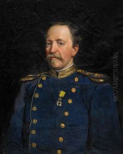 Portratt Av Friherre Kapten Lars Gustav Von Paykull Ikladd Uniformsrock Med Svardsorden, Midjebild