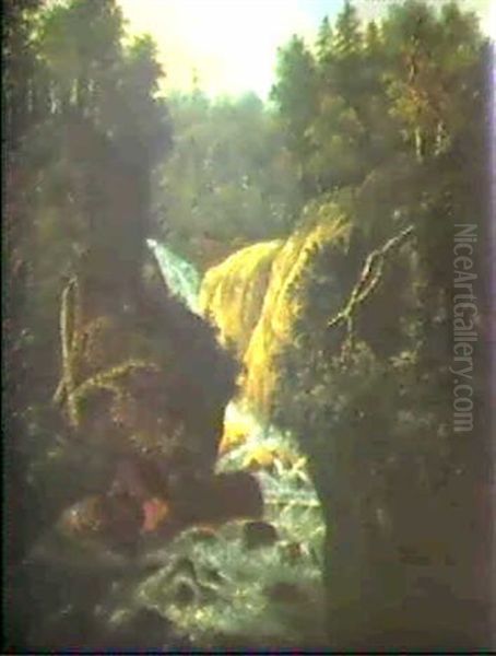Wasserfall In Einer Felsschlucht - view 1