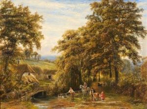 A Devonshire Valley Farm, Autumn Morning, Market Day