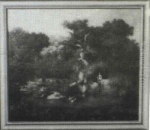Bathers - The Old Swimming Hole by Henry Warren