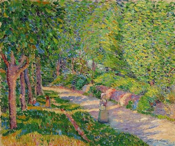 Figures On Garden Path - view 1