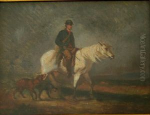 Man On A Grey Horse by Edmund Bristow