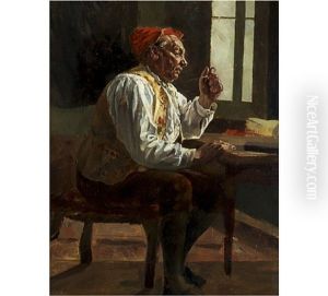 Man With A Red Cap by Torsten Wasastjerna