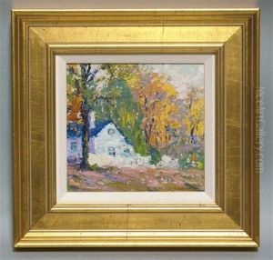 Farm House In Autumn by Elizabeth Fisher Washington