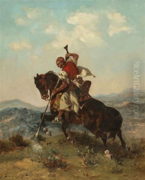 Orientalischer Reiter Mit Gewehr - view 1