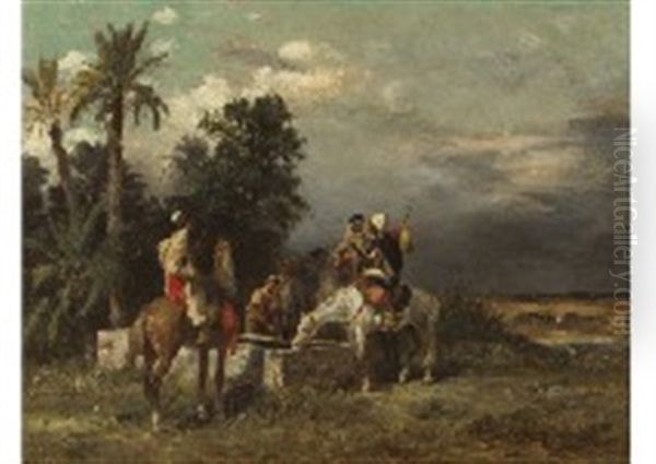 Horses Watering - view 1
