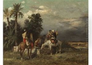 Horses Watering by Georges Washington