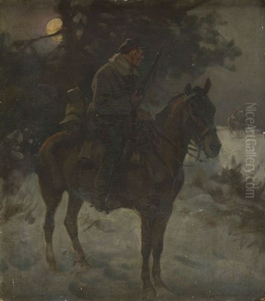 Uhlan On Horseback - view 1