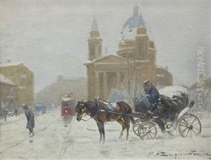 St. Alexander Church In Warsaw by Jan (Czeslaw) Wasilewski
