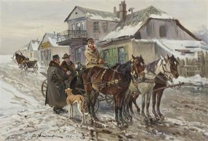Village Meeting by Jan (Czeslaw) Wasilewski