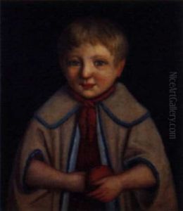 Knabe Mit Apfel by Friedrich Wasmann